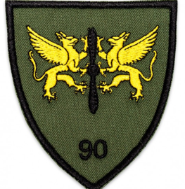 Emblema brodata pentru aviatie baza 90 - Kaki