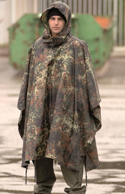 PONCHO, PELERINA DE PLOAIE RIPSTOP - Mil-Tec - FLECKTARN