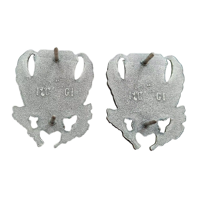 PERECHE INSIGNE METALICE VINTAGE PENTRU GULER - VULTUR - FORTELE AERIENE AMERICANE - SURPLUS MILITAR ARMATA AMERICANA - CA NOI