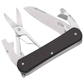 BRICEAG MULTIFUNCTIONAL DE BUZUNAR - "Fox Vulpis 130-F4 Aluminum Negru" - FOX KNIVES