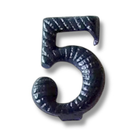 Metallic number - 5 - Dark Blue - Hungarian Army Military Surplus - Like New