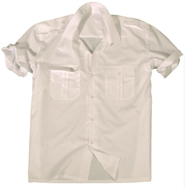 White Short SLEEVE SERVICE SHIRT
