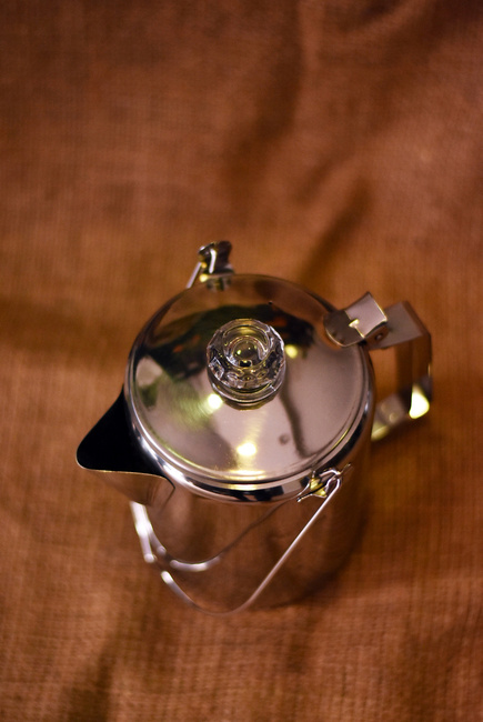 STAINLESS STEEL COFFEEPOT WITH PERCOLATOR (9 CUPS) - MIL-TEC