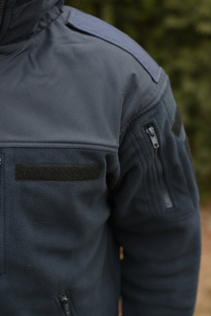 POLAR JACKET - CLASSIC ARMY - Helikon Tex - NAVY BLUE - WITH EMBLEMS - IGSU