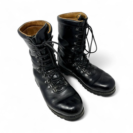 Combat Boots With Lining – Replaced Sole – Austrian Army Military Surplus – Black – Used