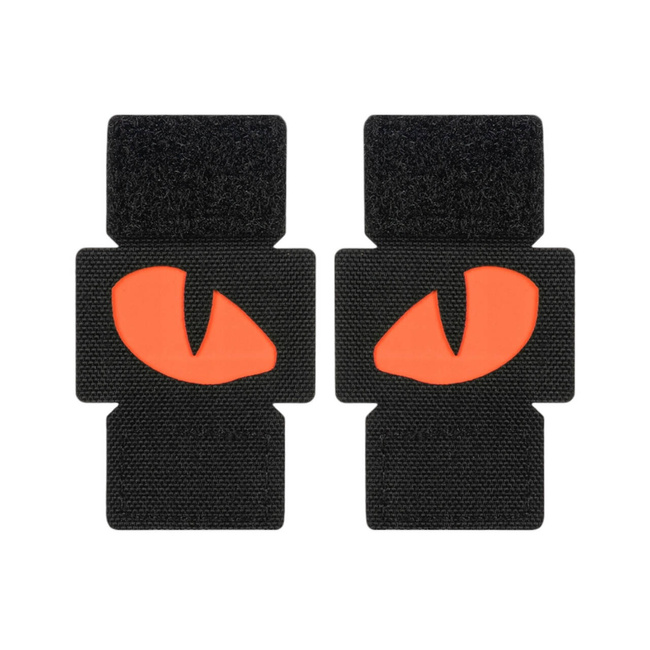 PATCH TIGER EYES LASER CUT (pereche) - NEGRU/ROSU - M-TAC
