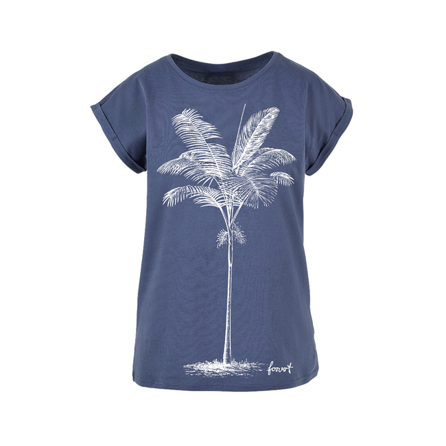 TRICOU PENTRU FEMEI - FORVERT PRINT - ALBASTRU VINTAGE - FONTANA - BRANDIT