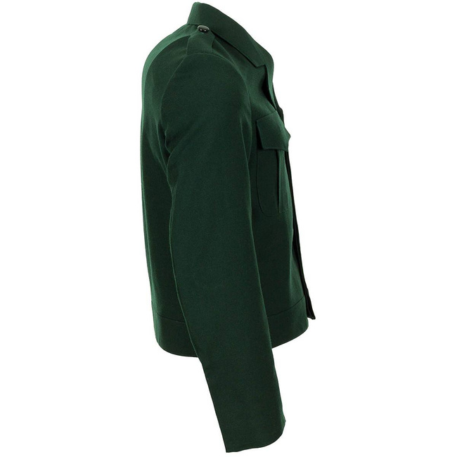 BLOUSON WITH BUTTON PLACKET - GREEN - BELGIAN MILITARY SURPLUS - LIKE NEW