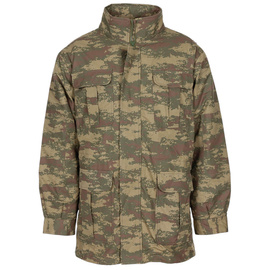 FIELD PARKA JACKET WITH LINING - MODEL M2008 - RIP STOP - TURKISH ARMY MILITARY SURPLUS - CAMO - USED
