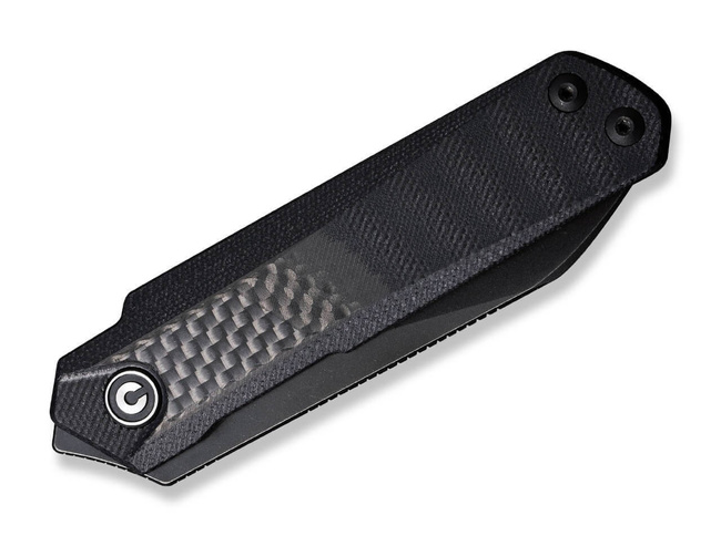 POCKET KNIFE KI-V PLUS TWILL CARBON G10 BLACK