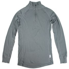 BLUZA DE CORP CU MÂNECI LUNGI ȘI FERMOAR - GRI - SURPLUS MILITAR OLANDEZ (NL) - UZATĂ