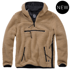 PULOVER CU GLUGA TEDDYFLEECE - CAMEL - BRANDIT