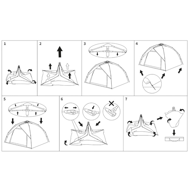 Cort - Quick Up Monodom - 3 persoane - Camuflaj M05 - MFH