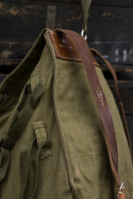 Ranita militara din panza - Armata Romana (Razboiul rece) - produs rar vintage - Verde OD - Ca noua