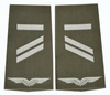 GENUINE GERMAN AIR FORCE O.D./SILVER SHOULDER LOOPS ´OBERGEFREITER UA´