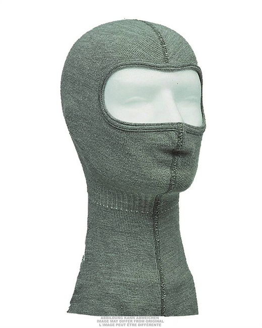 GERMAN COLD WEATHER FACE MASK - WOOL - GREY - USED