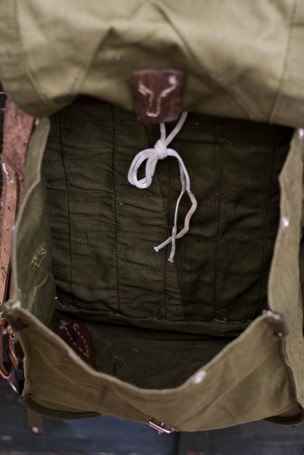 Ranita militara din panza - Armata Romana (Razboiul rece) - produs rar vintage - Verde OD - Ca noua