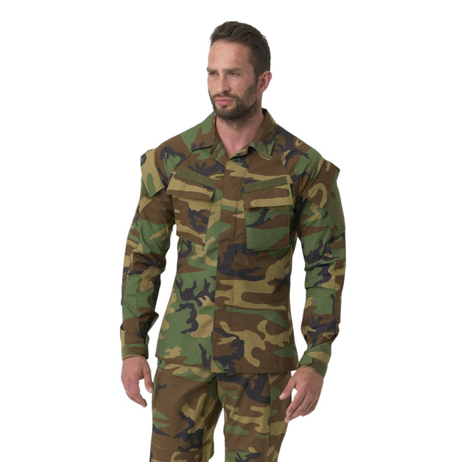 Modern uniform shirt - Raid - Polycotton Stretch Ripstop - US Woodland Camo - Helikon-Tex