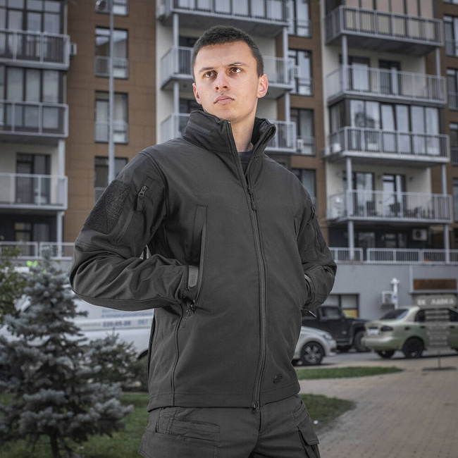 JACHETA  SOFTSHELL - M-TAC - BLEUMARIN INCHIS - CU INSEMNE - POMPIERII ISGU/DSU