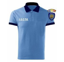 Tricou Polo Bleu ISCTR cu emblema - Control Trafic