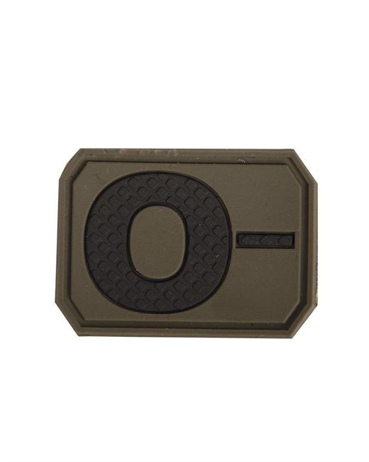 PATCH, EMBLEMĂ 3D CU GRUPA SANGUINĂ - Mil-Tec® - VERDE OD - O NEG