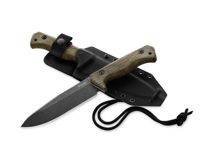 CUTIT CU LAMA FIXA - LIONSTEEL T6 MICARTA - VERDE BB