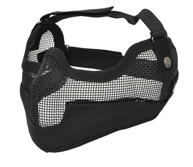 Face and Ear Protection Mask - Metal Mesh - Black - A.C.M.