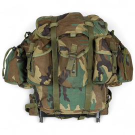External Frame Backpack -Turkish Army Military Surplus - M81 Woodland Camouflage - Used - Top Condition