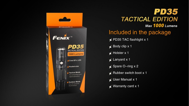 Lanterna Fenix PD35 - Tactical, impermeabila