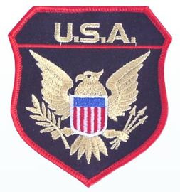 PATCH U.S.A. EAGLE - GOLDLUREX 95 x 85 MM