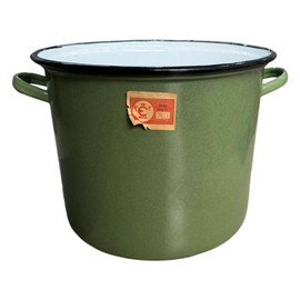ENAMELED POT - 10L - ROMANIAN ARMY MILITARY SURPLUS - IN GOOD CONDITION