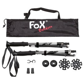 BEȚE DE TREKKING DIN ALUMINIU - "HAIDEL" - PLIABILE - MÂNER DIN SPUMĂ - FOX OUTDOOR®