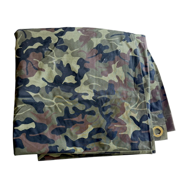 FOAIE DE CORT IMPERMEABILA, ADAPOST, PONCHO - 180 x 180 CM - CAMUFLAJ MOZAIC DALMATIAN - SURPLUS MILITAR ARMATA ROMANA - UZATA