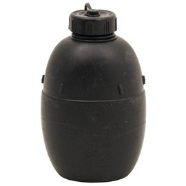 Plastic water bottle - British Army surplus - Black - Used