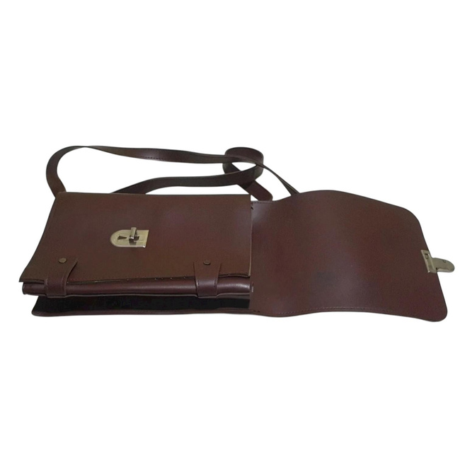Leather Map Case - Military Porthart RSR Era - Officer - Romanian Army Surplus - Brown - Like New