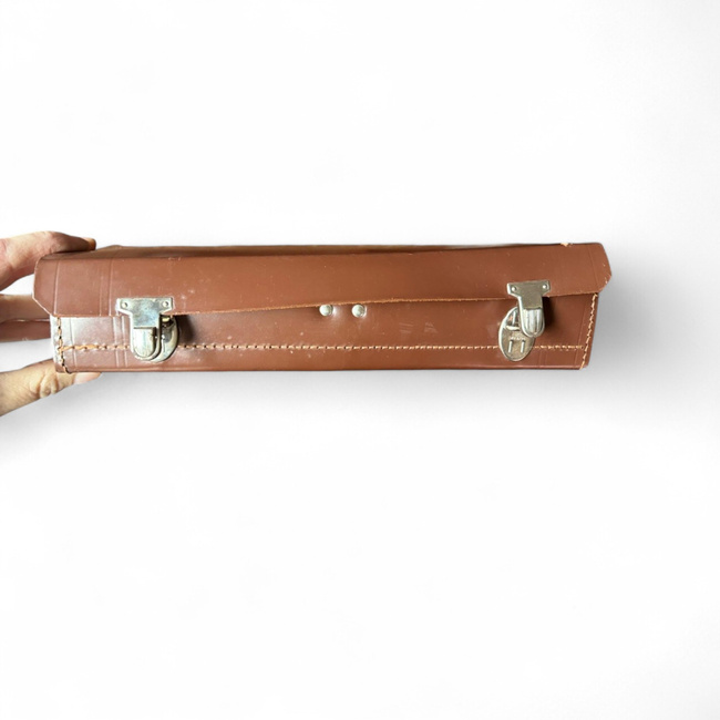 Geanta pentru documente din piele - Surplus Militar Armata Romana - Maro - In Stare Buna