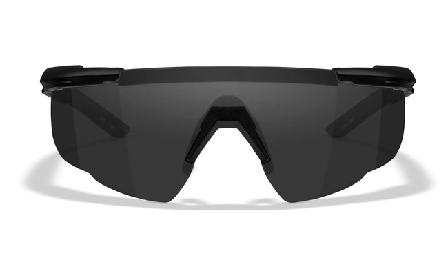 BALLISTIC SUNGLASSES - SABER ADVANCED - WILEY X - GREY/ LIGHT RUST - Black frame 