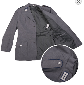 GERMAN JACKET - ARMY UNIFORM - FEMALE - GREY - USED