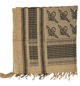Esarfa shemagh - coyote/neagra