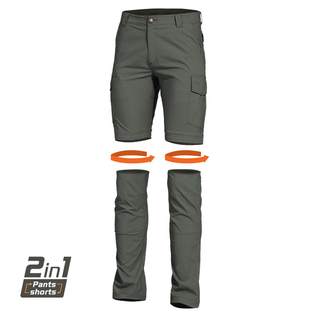 PANTALONI 2 ÎN 1 - "GOMATI XTR" - PENTAGON® - VERDE CAMO - LUNGIME 34″