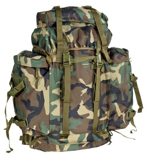 RUCSAC GERMAN MOUNTAIN BACKPACK 80 L WOODLAND CAMO