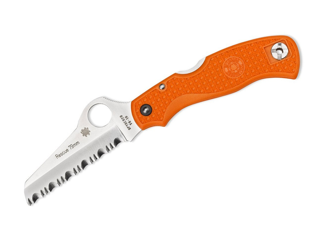 CUTIT DE BUZUNAR "RESCUE JR. SERRATE" - SPYDERCO