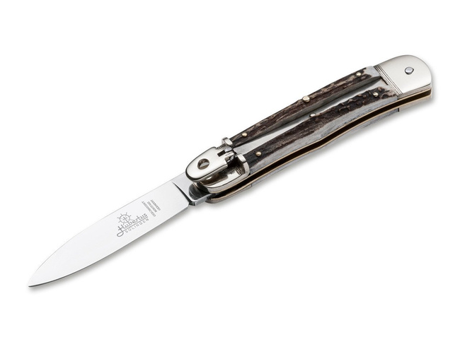 AUTOMATIC POCKET KNIFE -  LARGE - "STAG" - Hubertus®