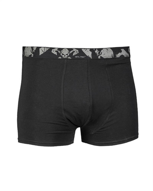 BLACK BOXER SHORTS SKULL 2ER PACK)