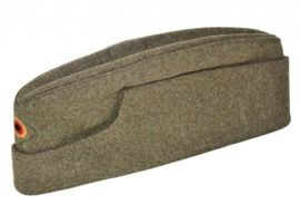 WOOL BONNET - MILITARY SURPLUS FROM THE GERMAN ARMY - GRAY-GREEN MELANGE - USED