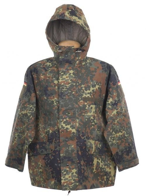 JACHETĂ DE PLOAIE - SURPLUS MILITAR DE LA ARMATA GERMANĂ - FLECKTARN CAMO - GORETEX - UZATĂ