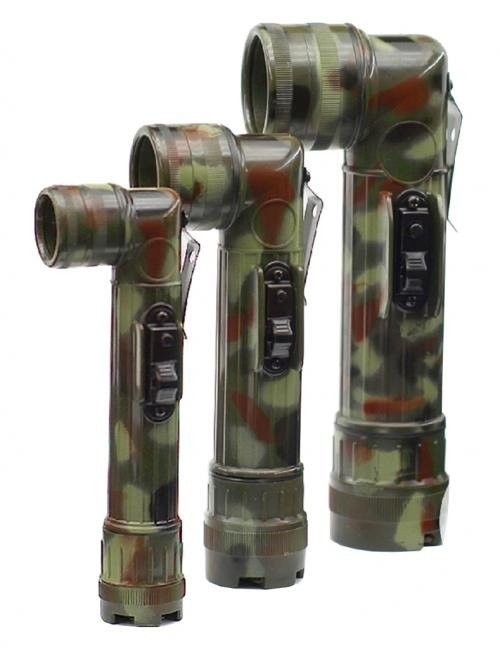 LANTERNA US G.I. STYLE ANGLEHEAD FLASHLIGHT (2 x AA CELL) FLECKTARN CAMO