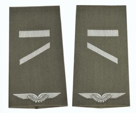 EMBLEMA - GENUINE GERMAN AIR FORCE O.D./SILVER SHOULDER LOOPS ´GEFREITER UA´