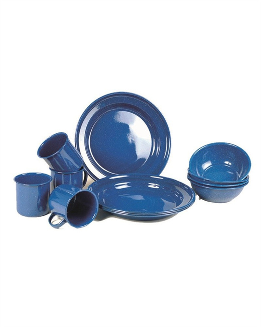 SET DE VASE EMAILATE - 12 PIESE - Mil-Tec® - ALBASTRU WESTERN