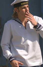 BLUZA MARINA GERMANA - ALB/ALBASTRU - SURPLUS MILITAR - FOLOSIT